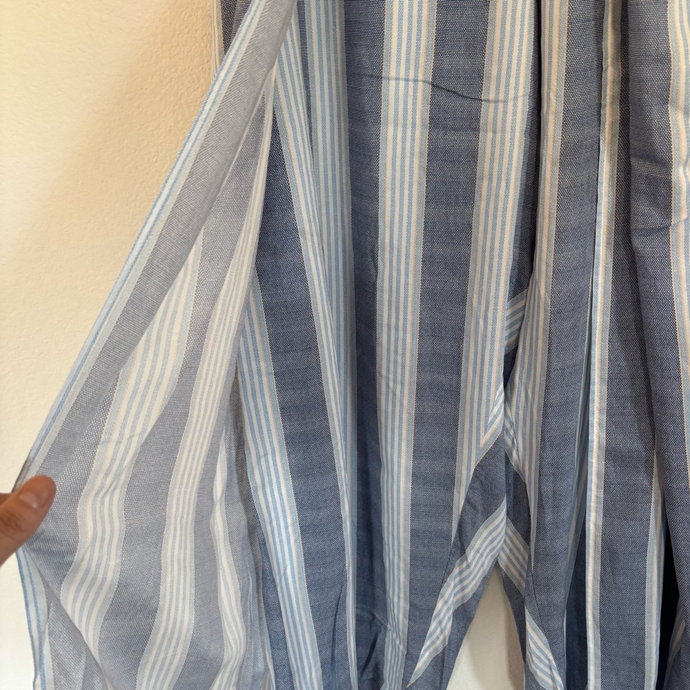 Summersalt Easy Breezy Eco Voile Wrap Beach Wide Leg Pants Blue - Picture 4 of 8